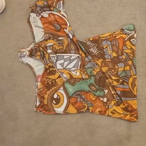 Applebottom cold shoulder top